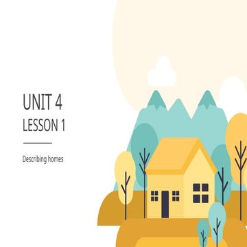 Sophomore. Unit 4. Lesson 1. Parts of the House | PPTX