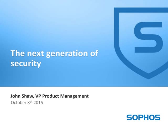 The next generation of IT security