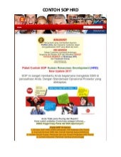 Standar Operasional Prosedur (SOP) HRD