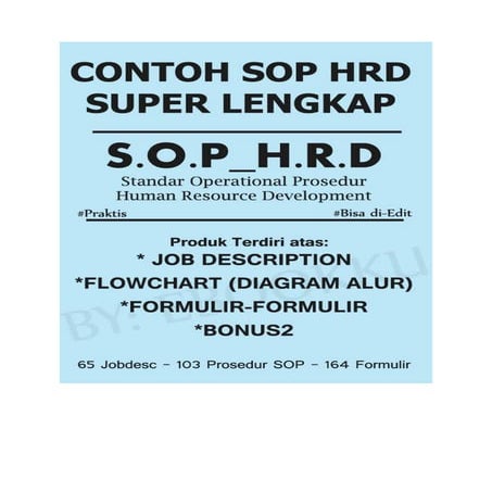 Contoh SOP HRD Lengkap