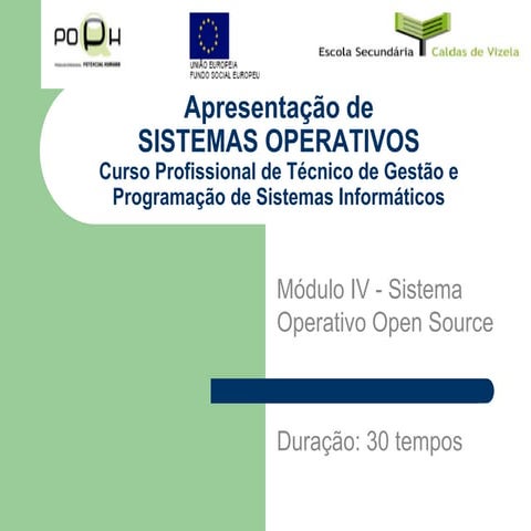 Apresentação Sistemas operativos modulo 4