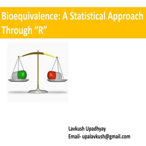Bioequivalence  studies : A statistical approach through "R"