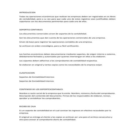 Soportes contables