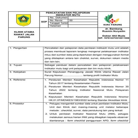SOP PENCATATAN DAN PELAPORAN INDIKATOR MUTU.pdf