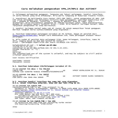 Sop vpn ip-astinet | PDF
