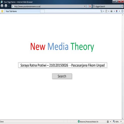Soraya ratna pratiwi  - teori media baru (new media theory)