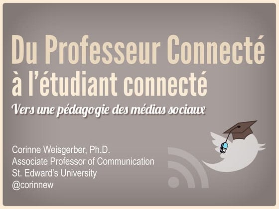 Du professeur connecté à l'étudiant connecté: Vers une pédagogie stratégique ...