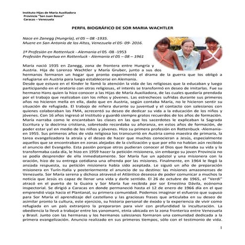 Sor Maria Wachtler (05.08.1935 - 05.09.2016)