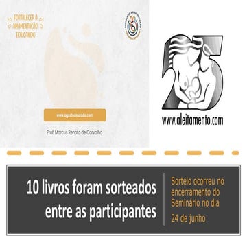 Seminário Fortalecer a Amamentação Educando: 10 livros sorteados