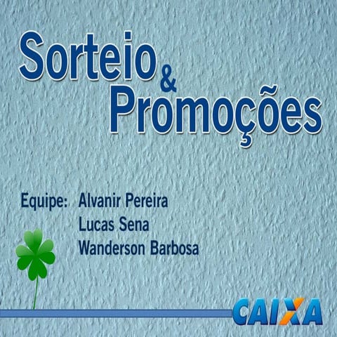 Sorteio e promoção | PPT