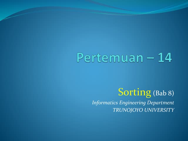 Sorting | PPT