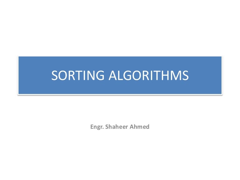 Sorting Technique