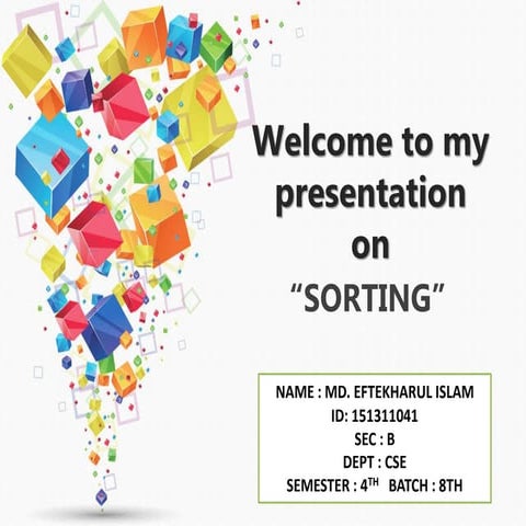 Sorting | PPT