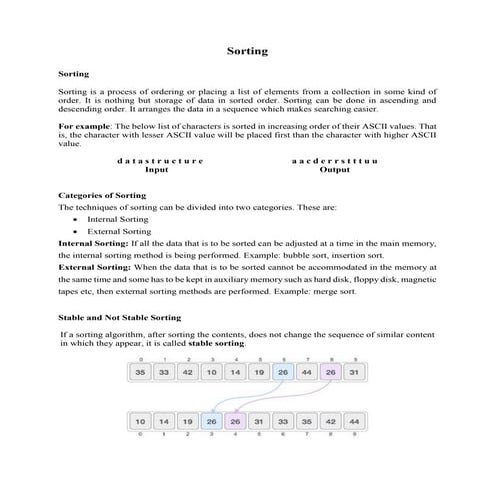 Sorting | PDF