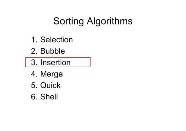 Sorting   insertion-sort