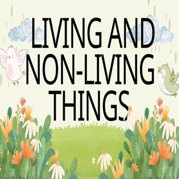 sorting living things and non-living Things