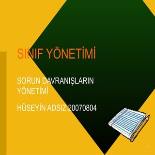 Sorun davranışları yönetimi