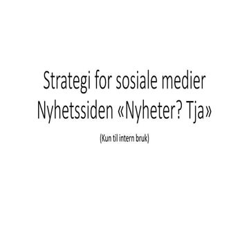 Strategi sosiale medier