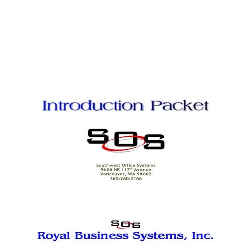 Sos-Royal Presentation Packet