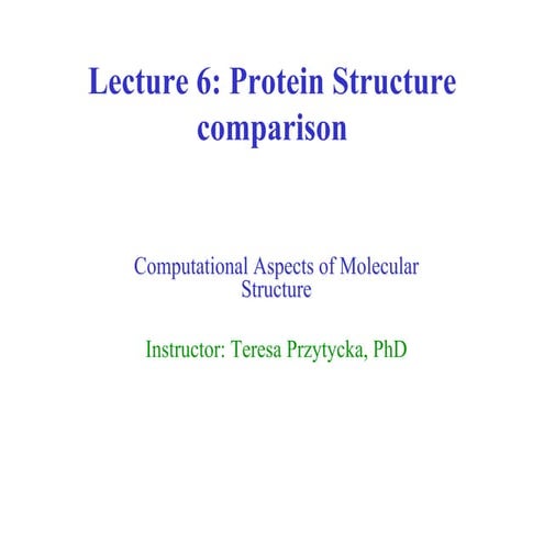 So sánh cấu trúc protein_Protein structure comparison
