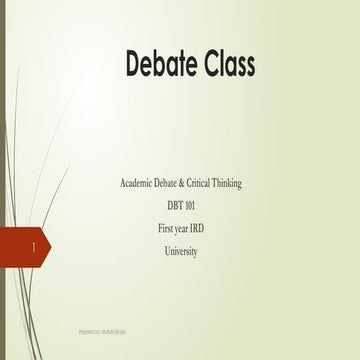 Comprehensive Guide to Academic Debate and Critical Thinking Skills | PPTX