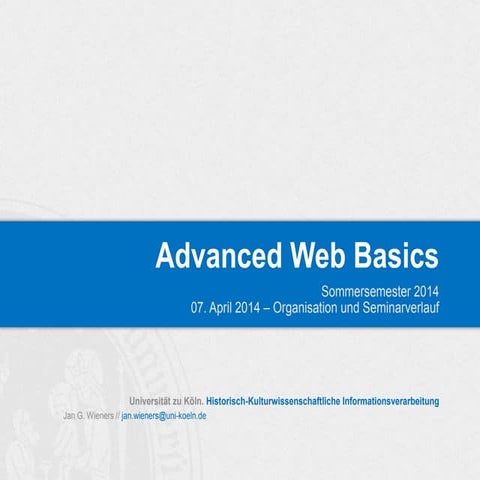 SoSem 2014 | IT-Zertifikat: AWB - 00_Organisatorisches 