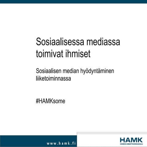 Hanna Hiekkamies Valio Ja Sosiaalinen Media PPTX