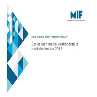 Sosiaalinen media viestinnässä ja m...