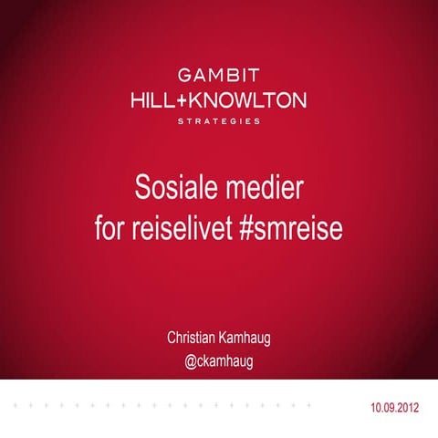 Sosiale medier i reiseliv