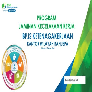 Sosialisasi layanan program bpjs tk kemendes 160621 | PDF