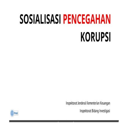 Sosialisasi pencegahan korupsi