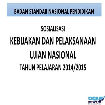 Sosialisasi Ujian Nasional tahun 2015 (edit)