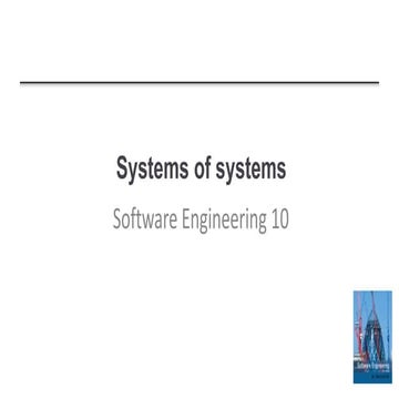 Introduction to systems of systems