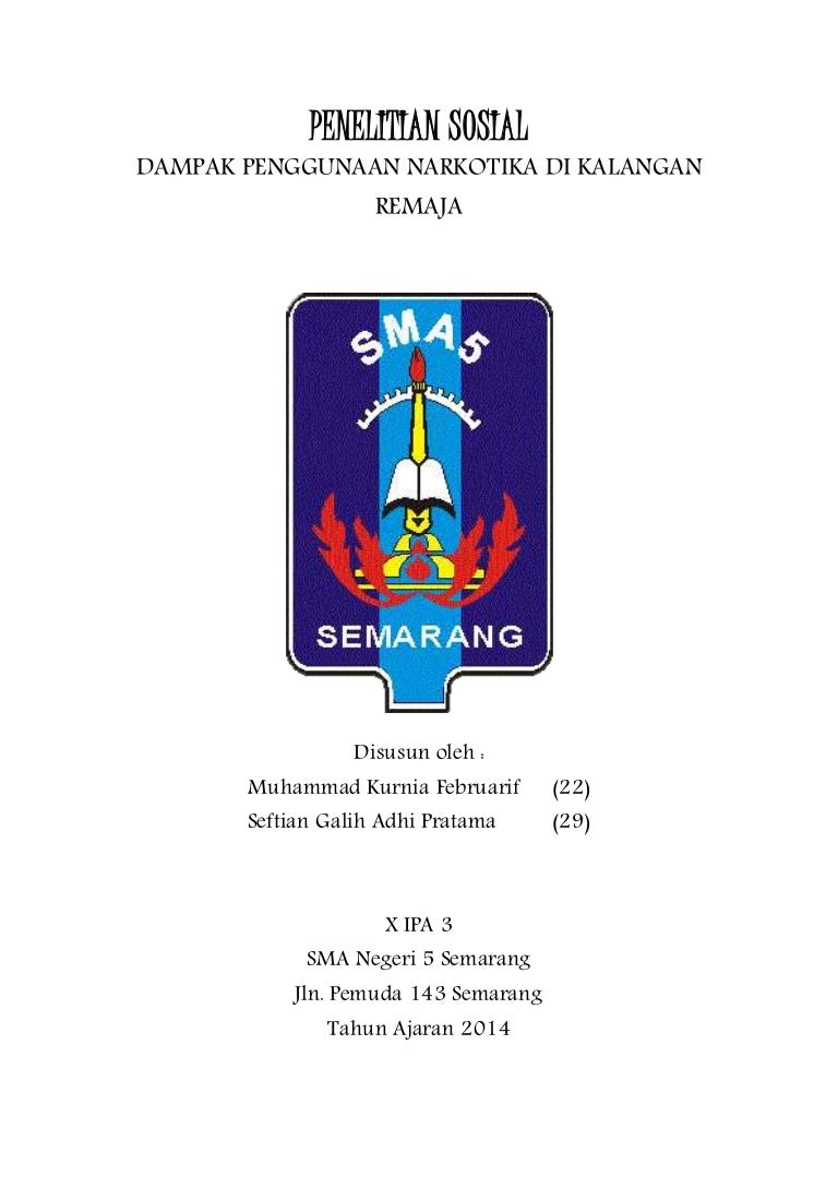 makalah fenomena sosial pdf Contoh Laporan Penelitian Narkoba