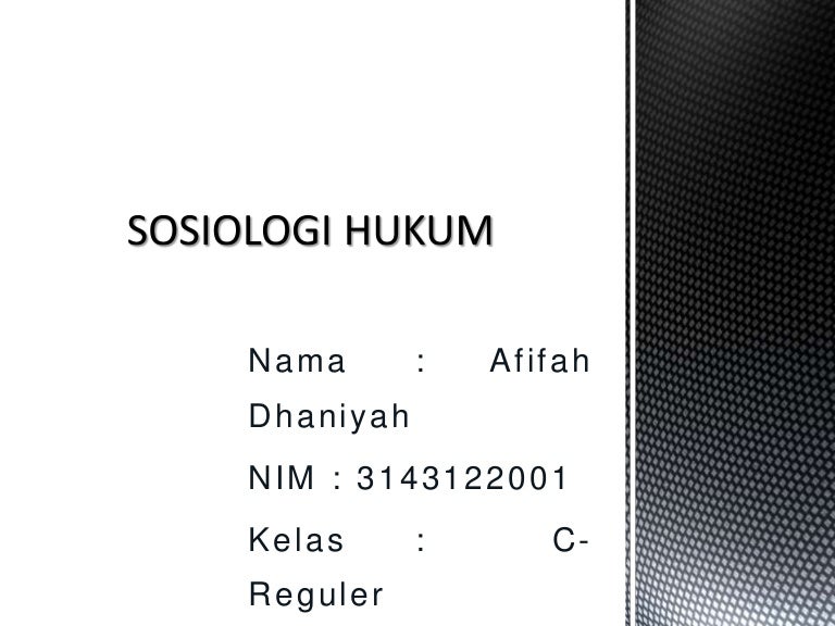 Review Jurnal Dan Skripsi Sosiologi Hukum