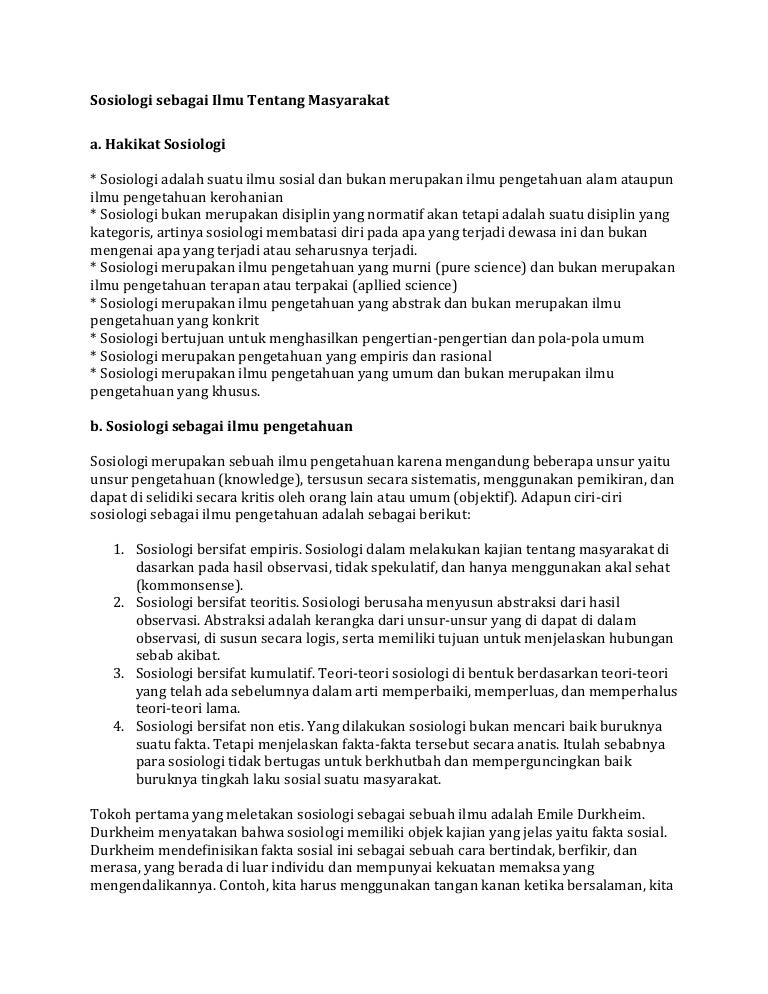 Sosiologi Sebagai Ilmu Pengetahuan<script async src=