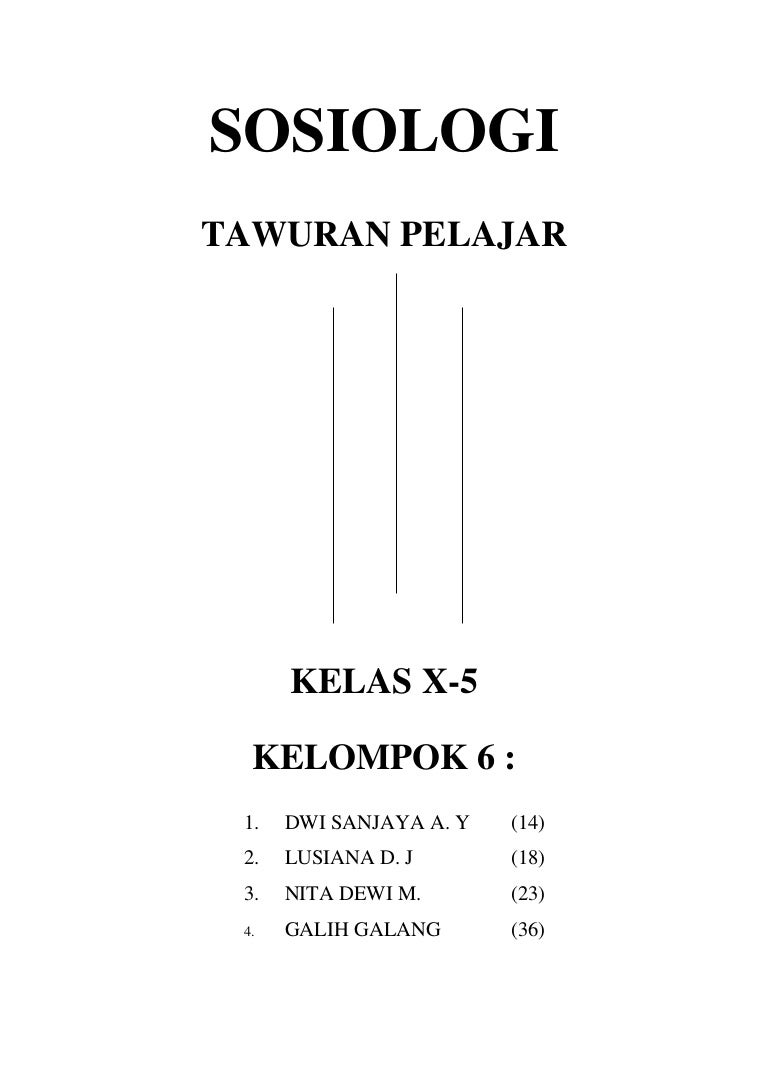 Sosiologi Tawuran Pelajar