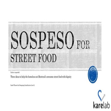 Sospeso for street food