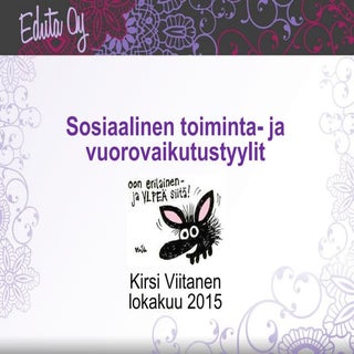 Sosiaalinen toiminta ja viestintätyyli