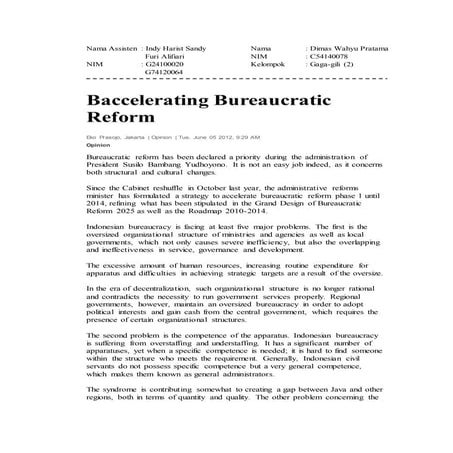 Bureaucratic Problem