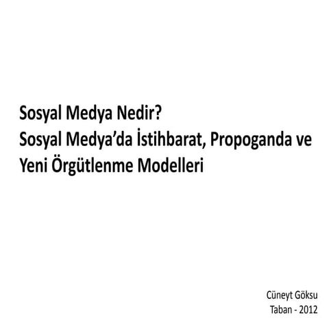 Sosyal Medya ve Yeni Örgütlenmeler