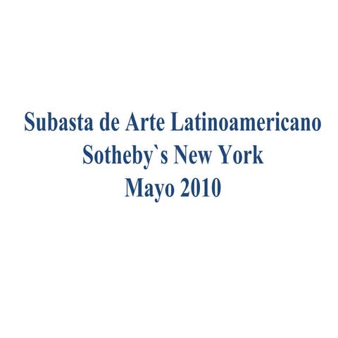 Sothebys - Mayo 2010