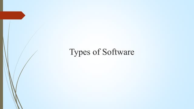 types of software