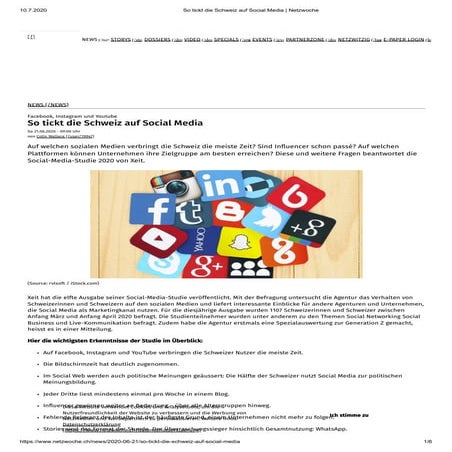 So tickt die Schweiz auf Social Media - Netzwoche