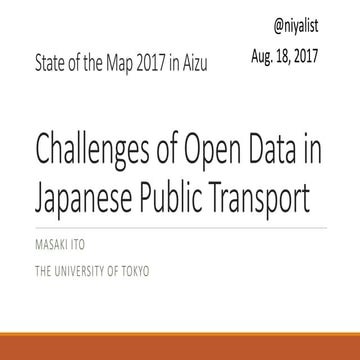 Challenges of Open Data in Japanese Public Transport | PDF