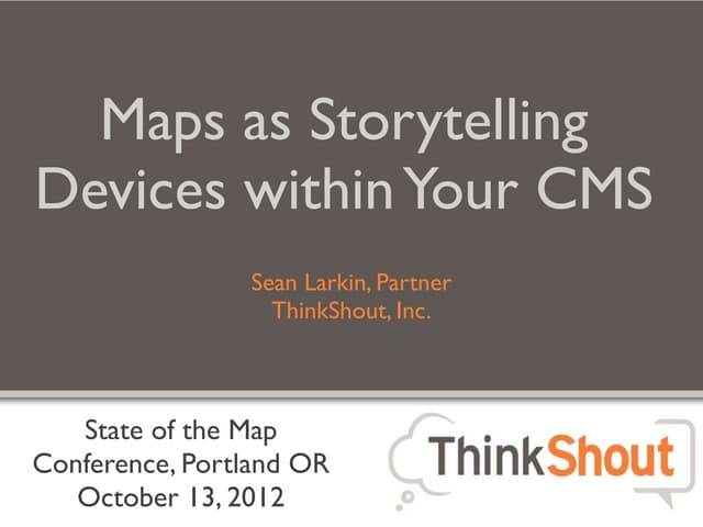 SOTM - Integrating Maps with Drupal