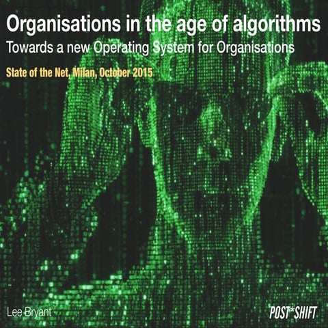 Organisations in the age of algorithms | PPT
