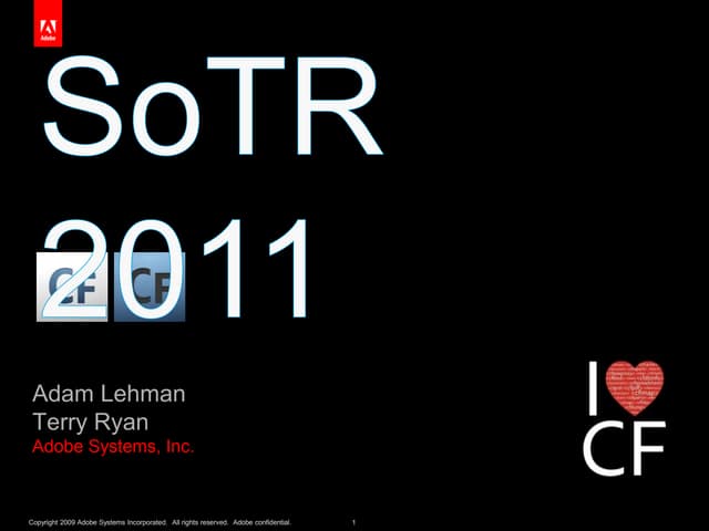 Scotch on the Rocks 2011 - Keynote