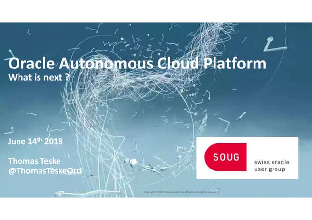 SOUG Day - autonomous what is next