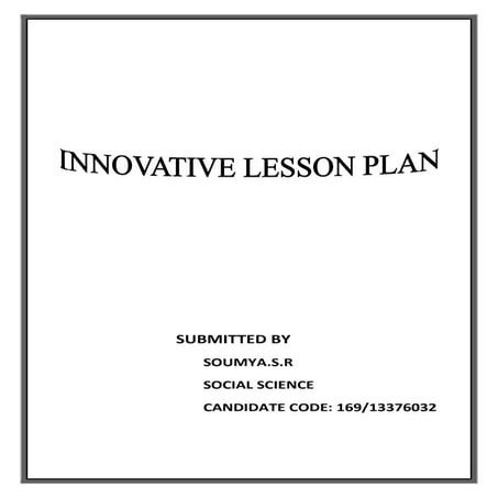 INNOVATIVE LESSON PLAN | PDF
